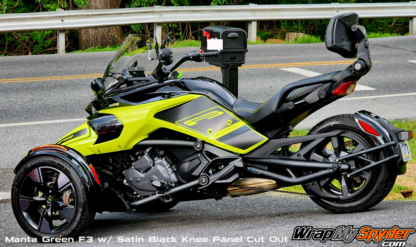 BRP-Can-am-Spyder-Manta-Green-with-Satin-Black-Kneep-Panel-Cut-Out