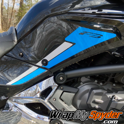 Can-am-Spyder-BRP-F3-Break-Stripe-Knee-panel-Silver-metallic---Olympic-Blue