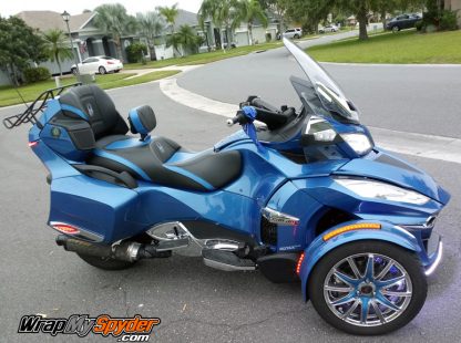 BRP Can am Spyder Rt 15 inch 12 spoke wheel kit. Special Order color Bright Blue Met