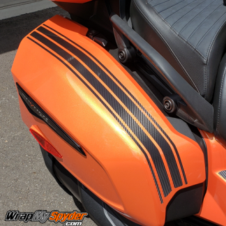 BRP Can-am Spyder F3-GT-Saddle-Bag-Stripes-Textured-Carbon-Fiber-Black