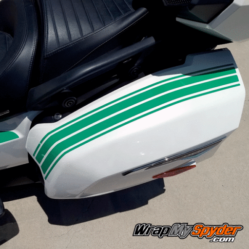 Spyder F3 Saddle-Bag-stripes Kelly Green