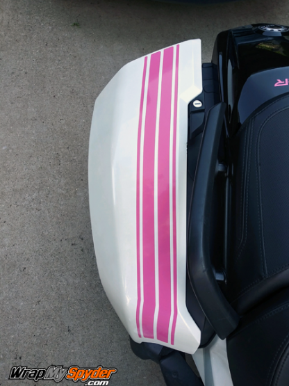 BRP Can-am Spyder-F3-GT-Saddle Bag Racing-Stripes-Bubble-Gum-Pink