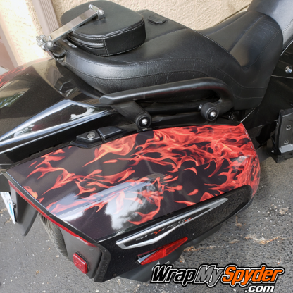 BRP Can-am Spyder F3 Limited / Touring Saddlebag-flames