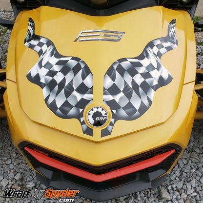 F3 waving checkers frunk stripe kit