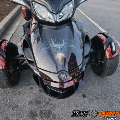Can-am-Spyder-RS,-GS,-RSS,-ST--Dragon-wrap-kit-front-end-with-front-fenders-and-saddlebags