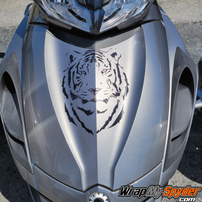 Tiger head vinyl decal for the frunk of your Can-am Spyder