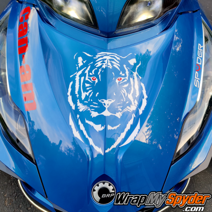 Can-am Spyder Tiger Head decal for frunk