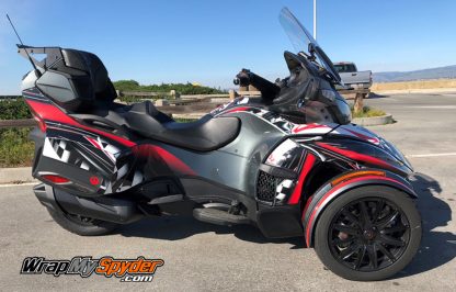 Spyder RT wrap kit Adrenaline Rush Red side view