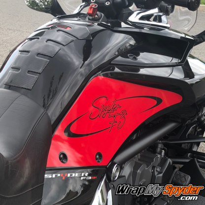 F3-Spyder-Knee-Panle-kit-Red for all models of BRP Can-am Spyders.