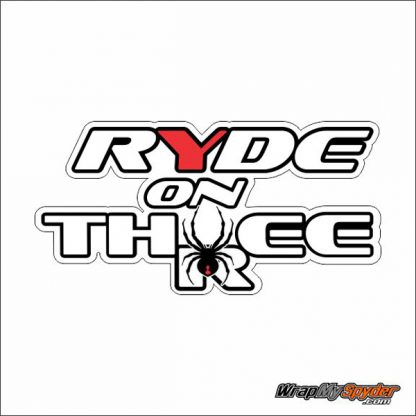 Ride on Three White Can-am Spyder decal