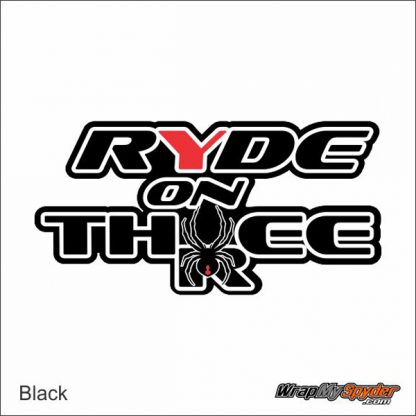 Ride on Three Black Can-am Spyder decal
