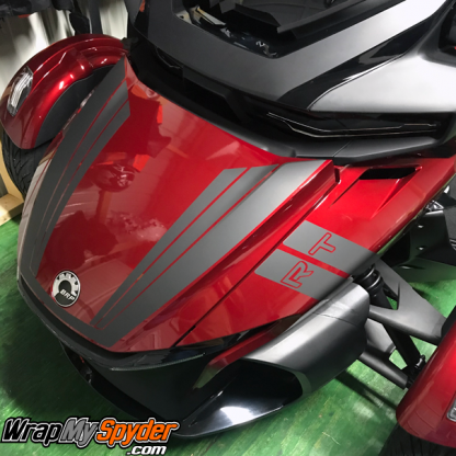 2020-+-BRP-Can-am-Spyder-RT-Hash-Mark-and-Tri-Wing-Frunk-stripe-Matte-Black