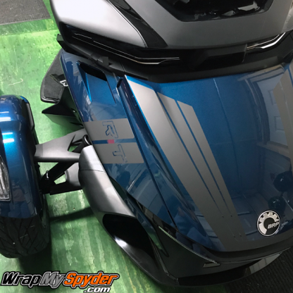 020-+-BRP-Can-am-Spyder-RT--Hash-Mark-fender-stripe-and-Tri-Wing-Frunk-stripe-Charcoal-Metallic