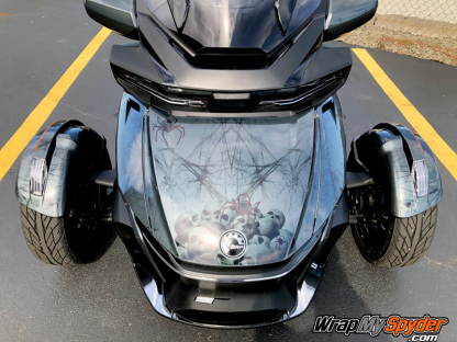 2020-BRP Can-am Spyder-RTWidows-Dinner full body wrap kit. Skulls and webs