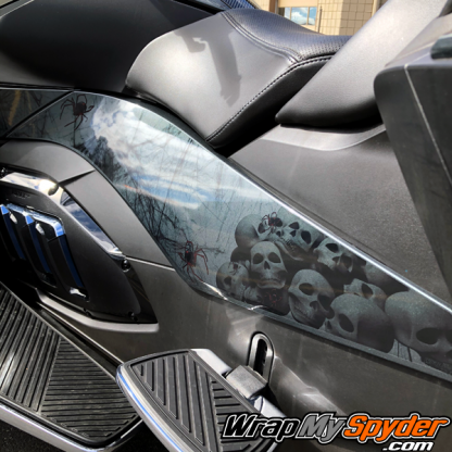 2020+BRP Can-am Spyder-RT-Limited-Widows-Dinner-full-body-wrap-with-skulls-and-webs