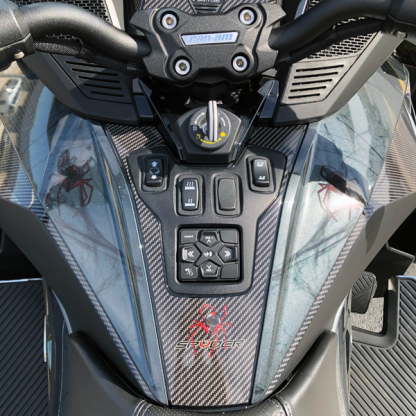 2020+ BRP Can-am Spyder-RT-Widows-Dinner-full-body-wrap-skulls-and-webs-pattern Switch Panel not part of the standard kit