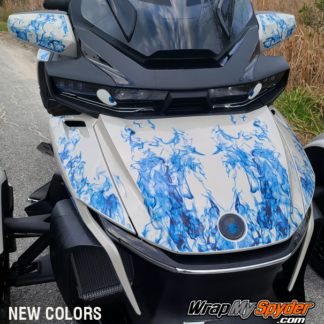 2021-Can-am-Spyder-RT-Limited-Ghost-Flames-Blue-tone-pre-cut-kit