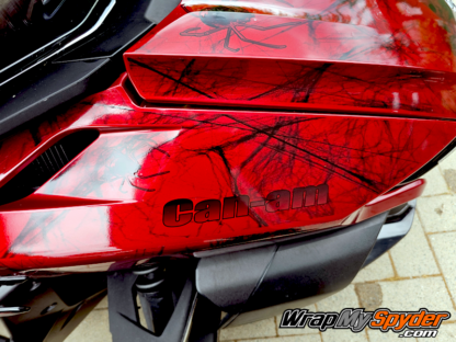 Can-am-Spyder-RT-Widows-Dinner-wrap-kit-mounted-on-Marsala-Red-Spyder-RT-Limited-featuring-the-Intake-Panel