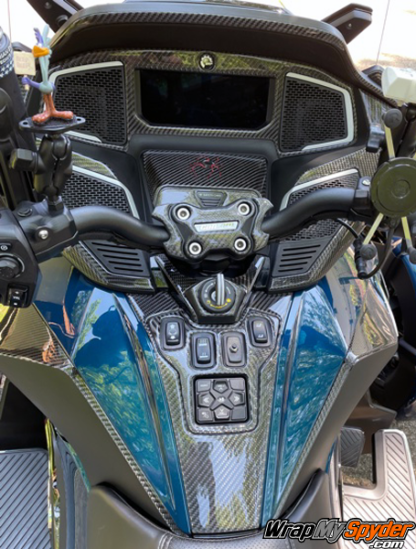 2020-21+-Can-am-Spyder-RT-25-piece-real-carbon-fiber-full-dash-kit