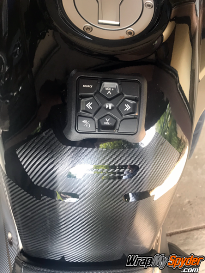 Can-am-Spyder-F3-Tank-protection-with-radio-contros-textured-carbon-fiber-black