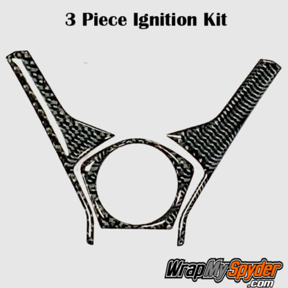2020+ Spyder RT/RT Limited 3 piece ignition kit 3D Domed Real Carbon Fiber