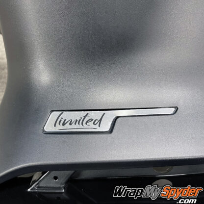 2020-22+ Can-am Spyder RT Chrome front bumper insert Limited Text option.