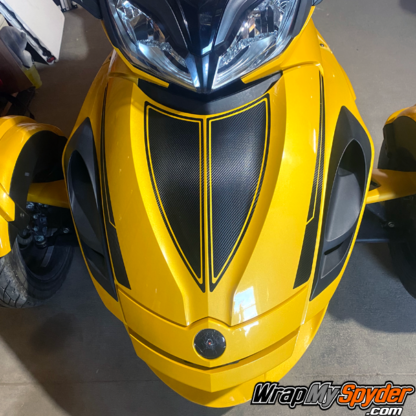 Can-am-Spyder-ST-Rally-Stripe-frunk-insert-Textrued-Carbon-Fiber-Black-with-Break-Stripe