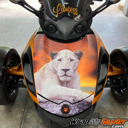 Lioness-frunk-wrap-Spyder-RS-matte-finish
