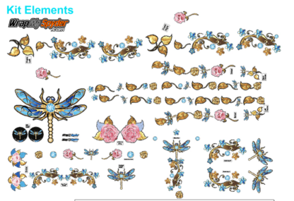 Dragonfly decal Kit elements