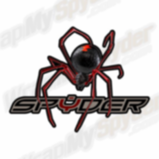 Red Widow Spider over Spyder text decal