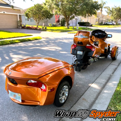 Can-am-Spyder-BRP-RT622-Trailer-full-body-wrap-in-Cognac-color-wrap
