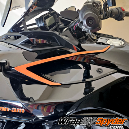 Can-am-Spyder-F3-Orange-gloss-Boomerang-and-Can-am-text-overlay