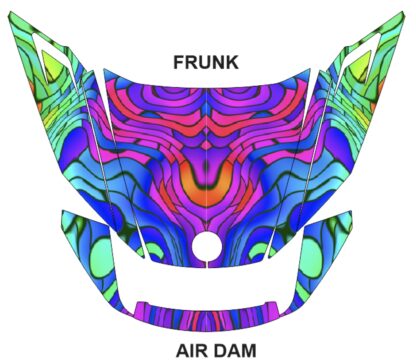 Can-am Spyder RT wrap kit Picasso Frunk - air dam