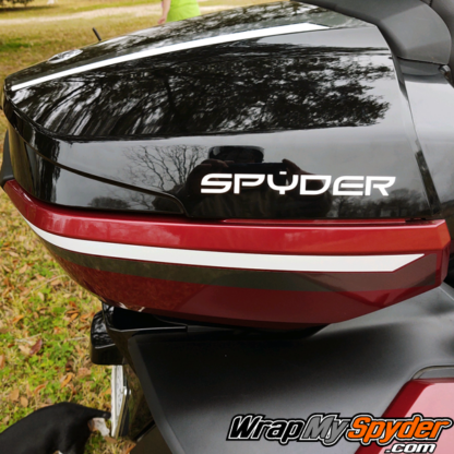 spyder text decal available in many color options