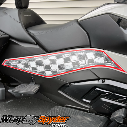 BRP-Can-am-Spyder-RT-RT-Limited-Racing-stripes-checker-flag-style-Distressed-Checkers-2020-2024-Spydert-RT-models